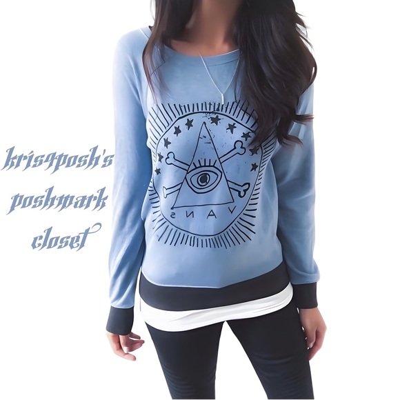 Vans Tops - Vans Illuminati Occultism Tattoo/Tarot Moon Sweatshirt